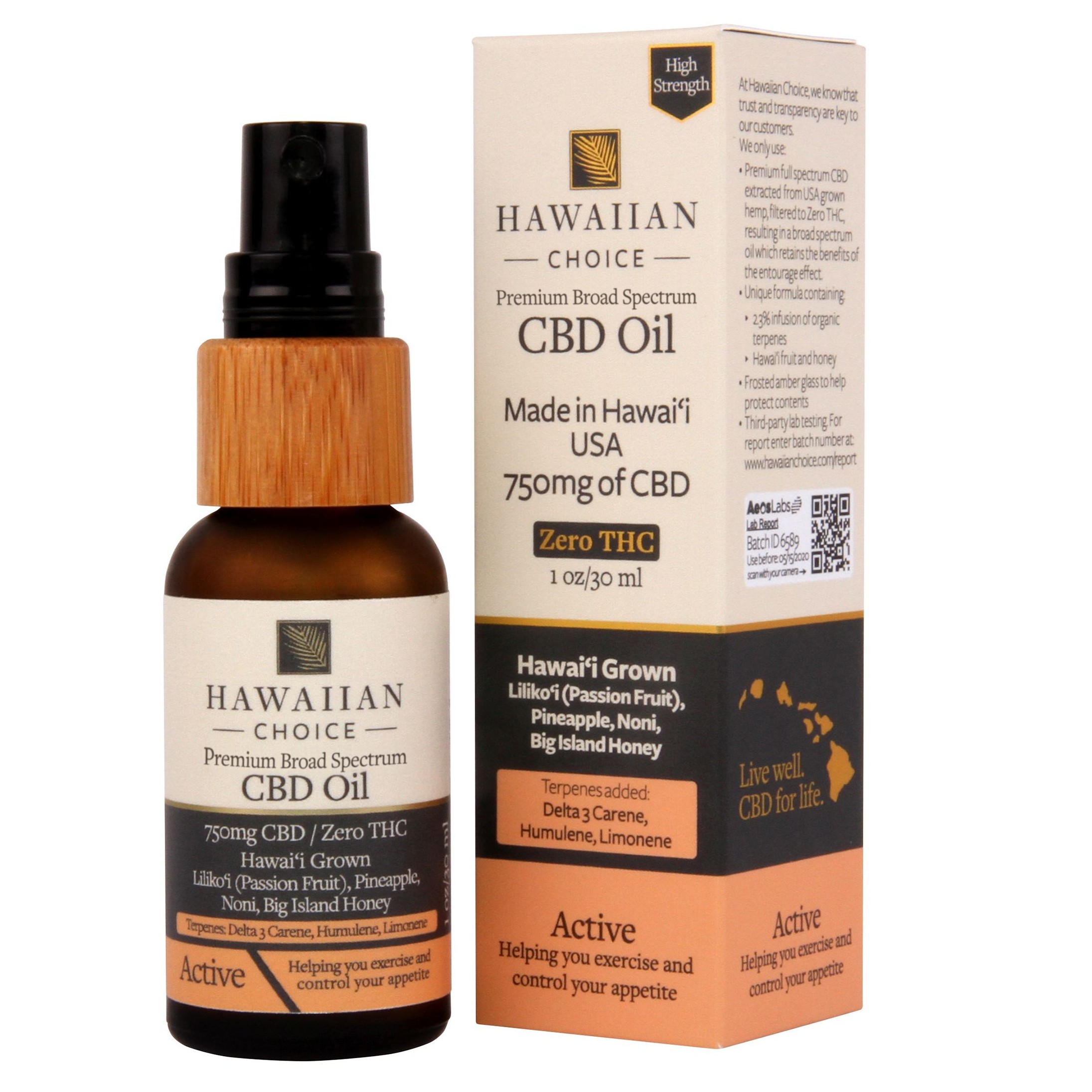 Hawaiian Choice: Active CBD Oil Tincture | Leafly